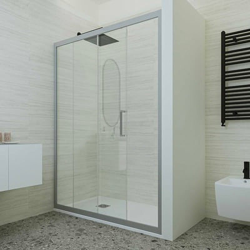 PORTA A UN ANTA FISSA E UNA SCORREVOLE "ZETA" SILVER 00216