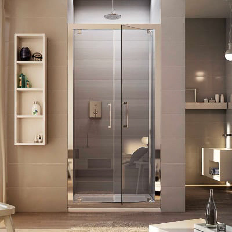 PORTA DOCCIA A DUE ANTE BATTENTI "oxi.SLIDE" VETRO TRASPARENTE 00218