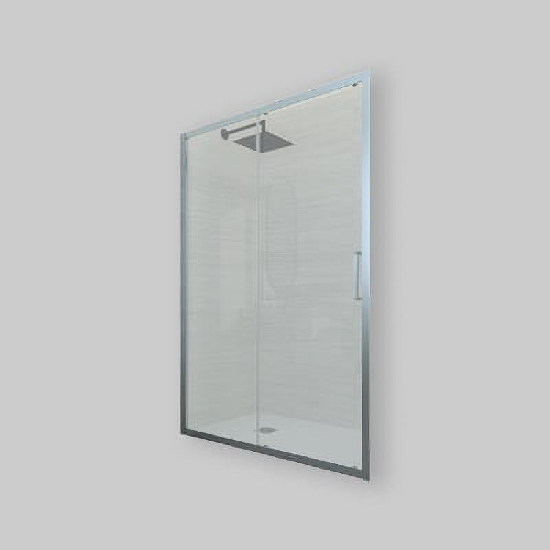 PORTA A UN ANTA FISSA E UNA SCORREVOLE "KUADRO" VETRO TRASPARENTE 00244