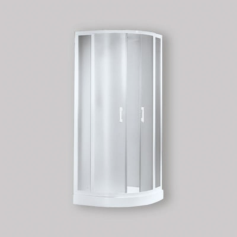 BOX SEMICIRCOLARE A 2 ANTE SCORREVOLI MODELLO 'MIAMI' - BOLLICINE ACRILICO 00372