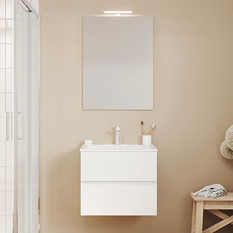 COMPOSIZIONE MOBILE DA BAGNO "EASY 60" BIANCO LUCIDO 01343