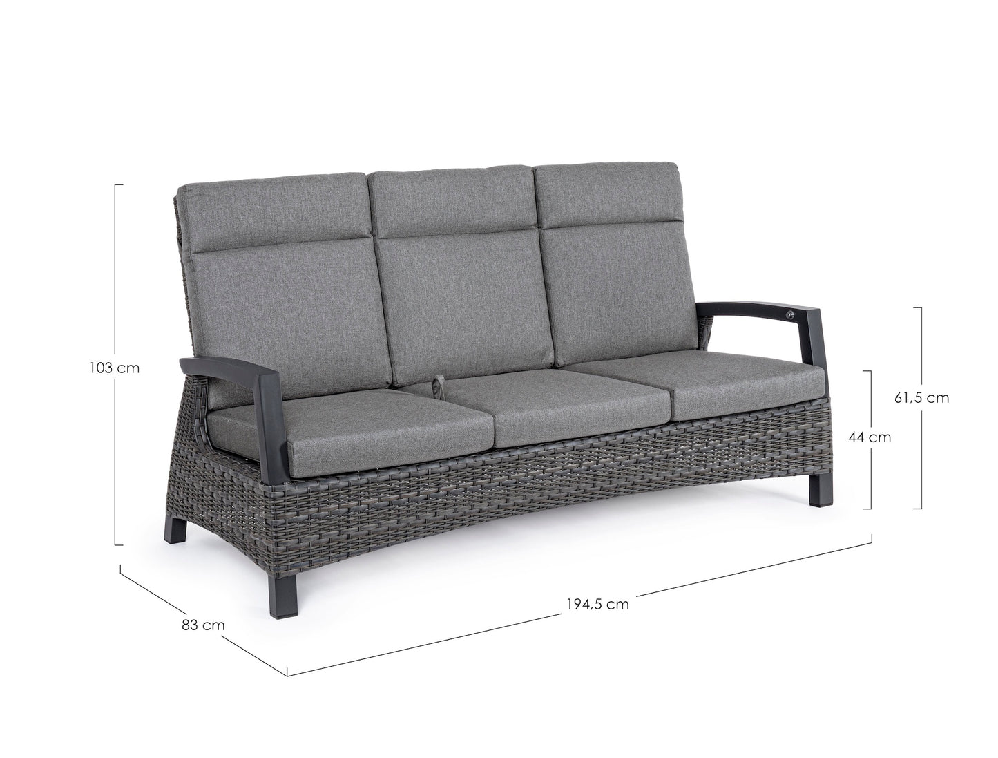 DIVANO 3P RECLIN C-C BRITTON ANTR JX55