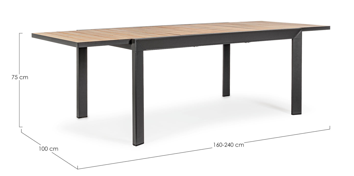 TAVOLO AL.BELMAR 160-240X100 NAT/ANTYK13