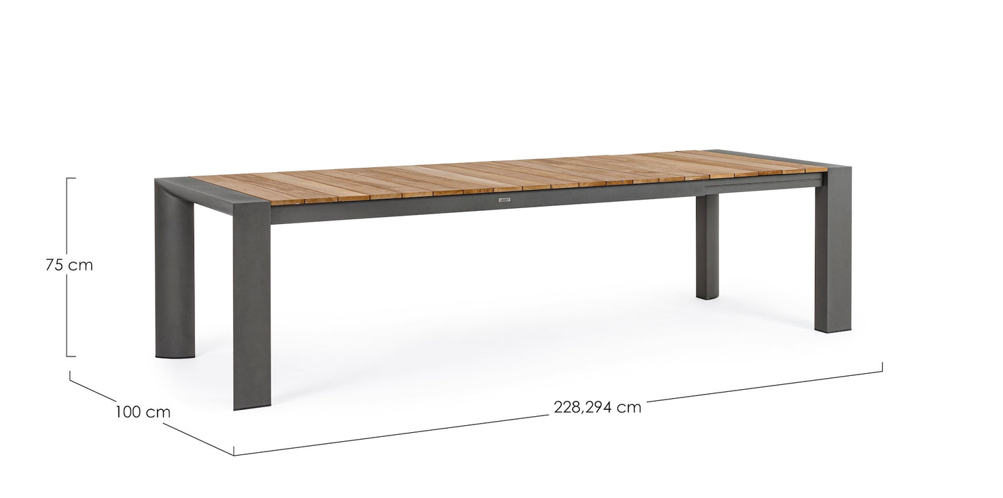 TAVOLO AL.CAMERON 228/294X100 ANTRA.GK52