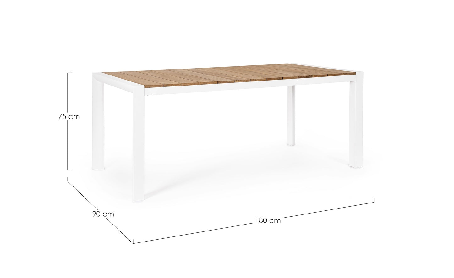 TAVOLO CAMERON 180X90 BIANCO GK50
