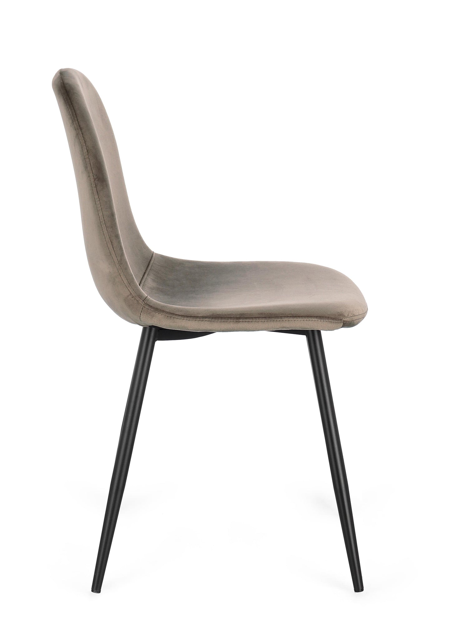 SEDIA NEW IRELIA NERO/VEL.TORTORA