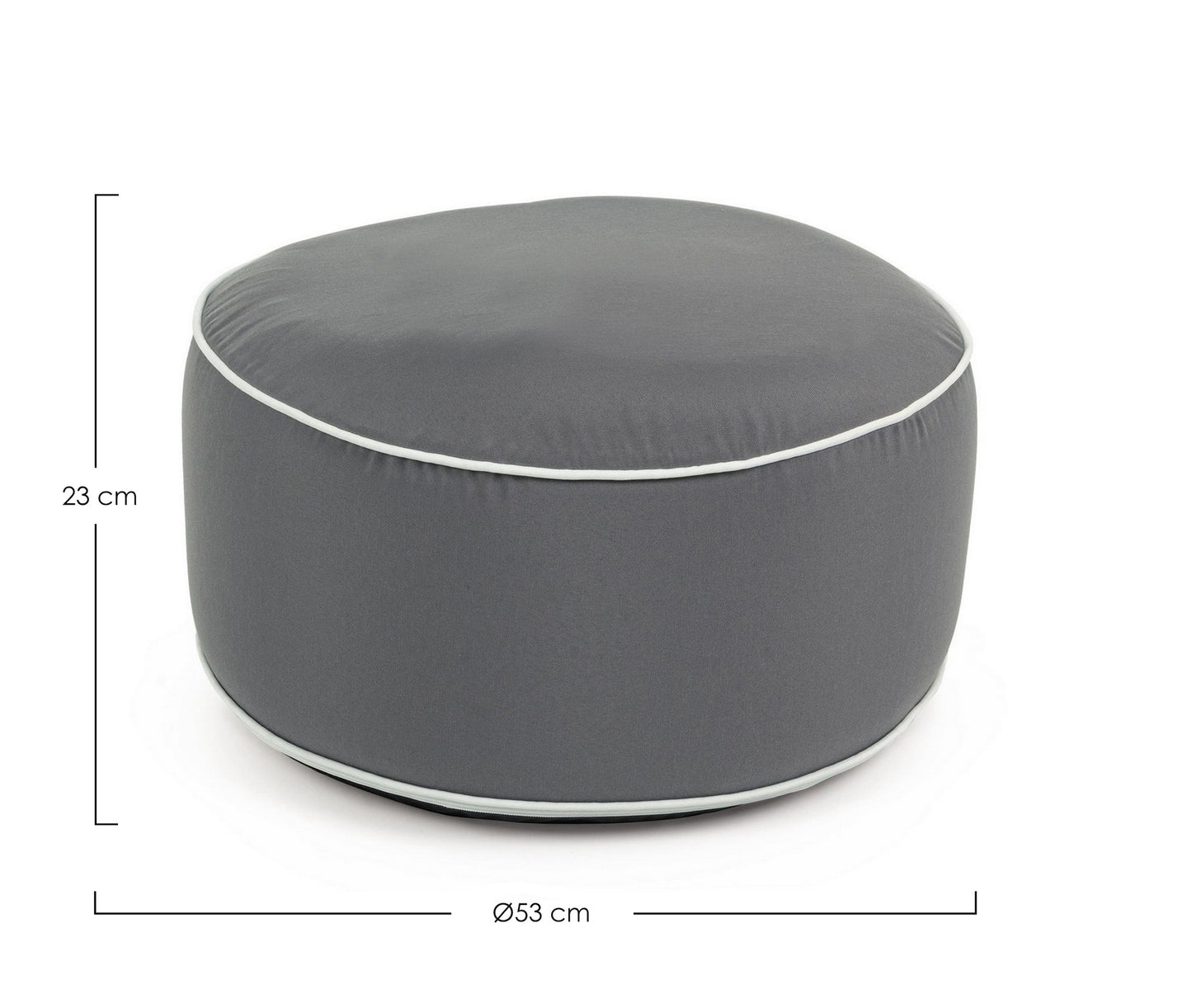 POUF RIHANNA GONFIABILE GRIGIO