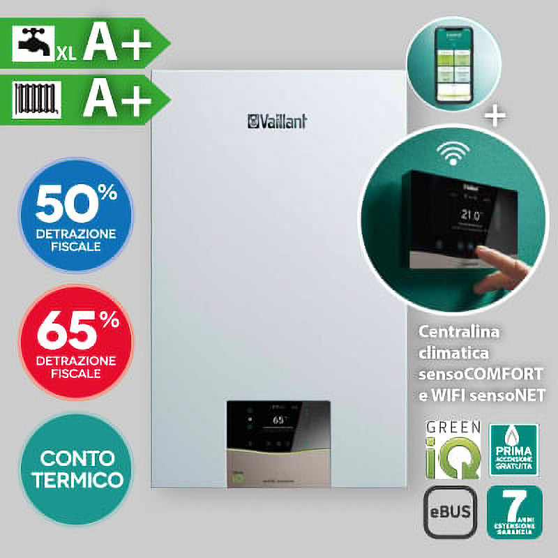 CALDAIA A CONDENSAZIONE "ecoTEC EXCLUSIVE VMW" CON CETRALINA sensoCOMFORT 08095