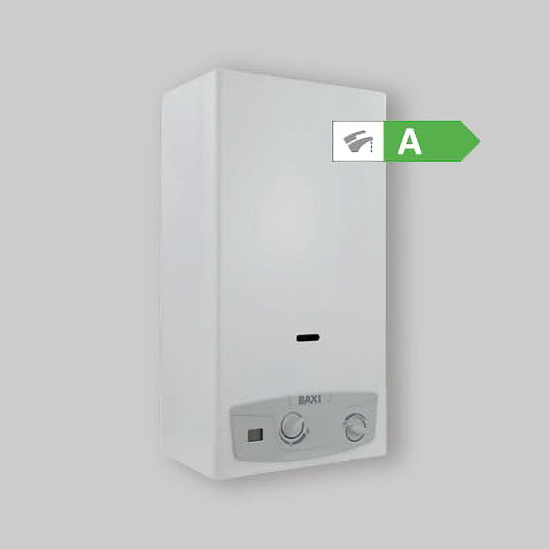SCALDABAGNO A GAS "ACQUAPROJET BLUE" CAMERA APERTA BAXI 08172