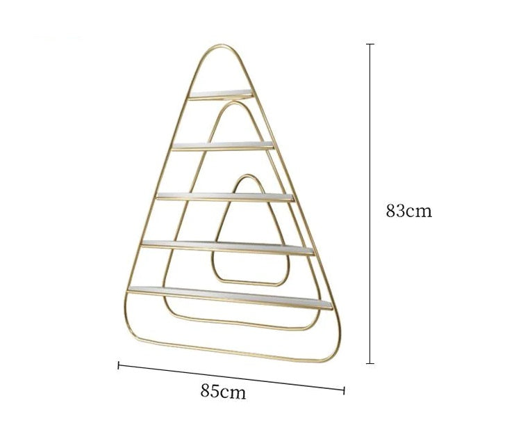 Scaffale triangolare a muro