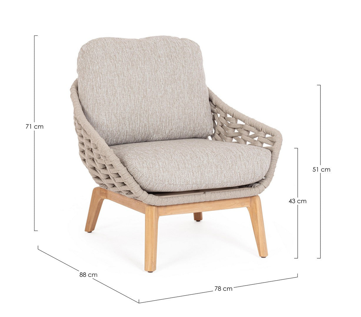 POLTRONA C-C TAMIRES BEIGE