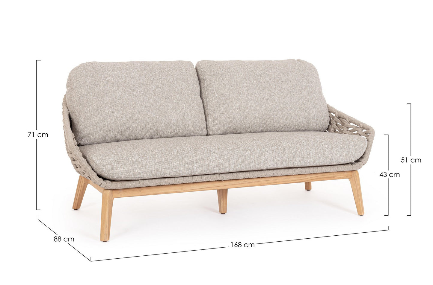 DIVANO 2-3P C-C TAMIRES BEIGE