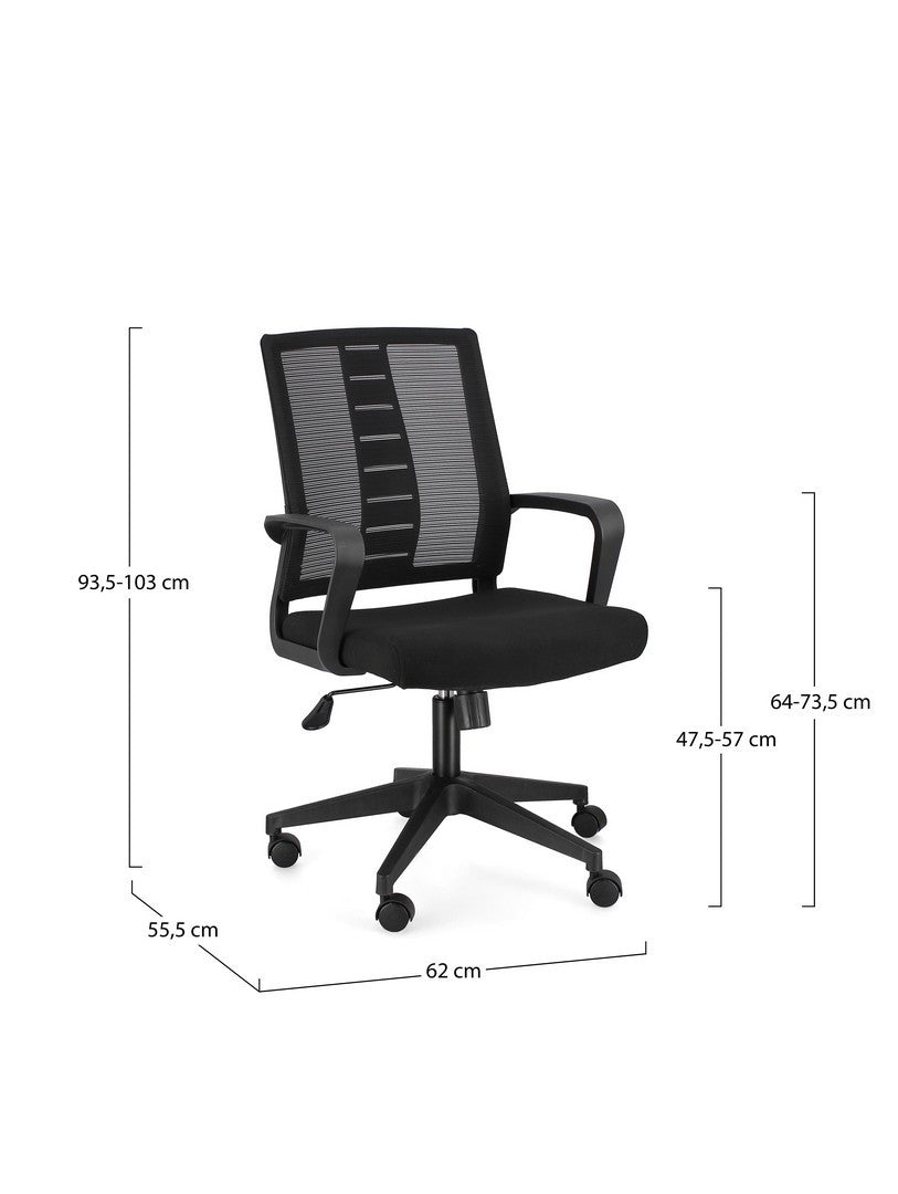 SEDIA UFFICIO C-BR ROMAN NERO