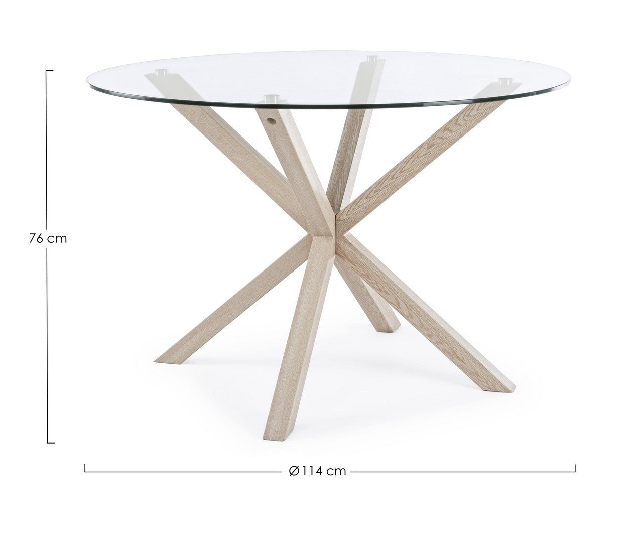 MAY TABLE WITH NATURAL LEG D114