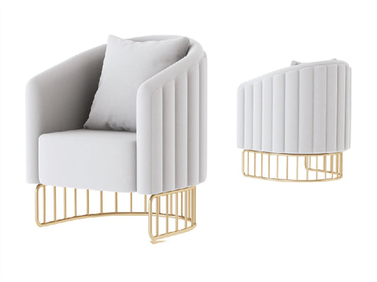 Poltrona a forma di U per saloni di bellezza