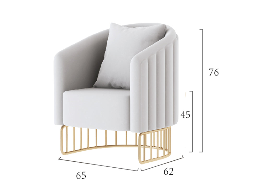 Poltrona a forma di U per saloni di bellezza