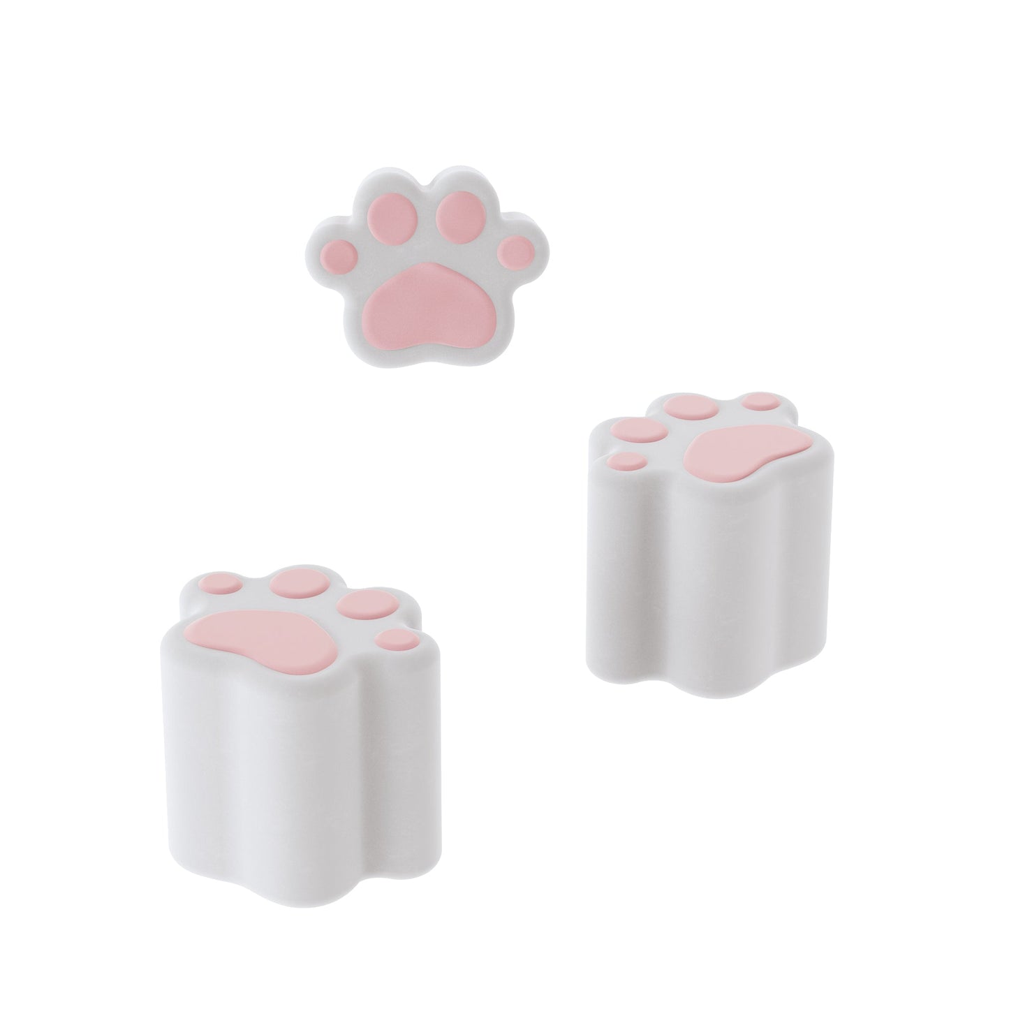 Pouf "Zampa di Gatto" in Morbido Velluto Grigio - Dimensioni 40x40x45cm