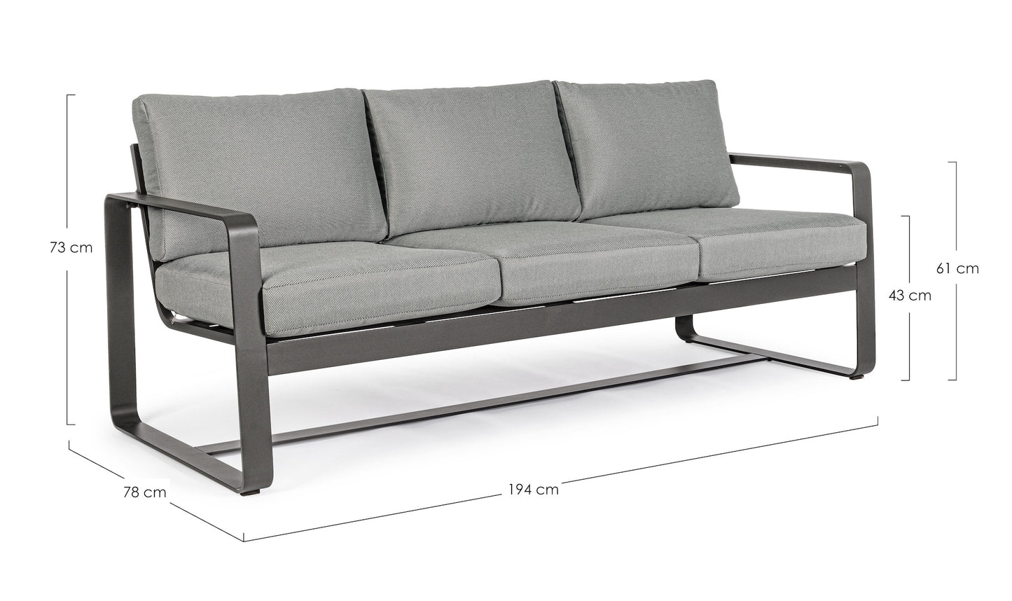DIVANO 3P C-C MERRIGAN ANTRACITE YK13