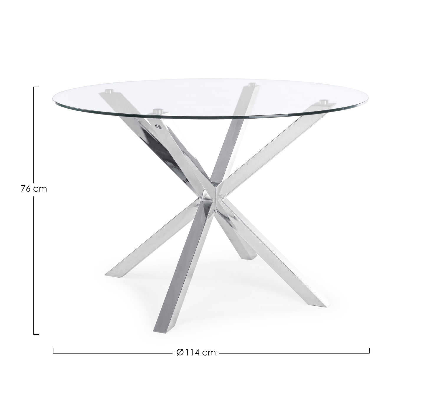 TAVOLO MAY TO GAMBA ACCIAIO D114