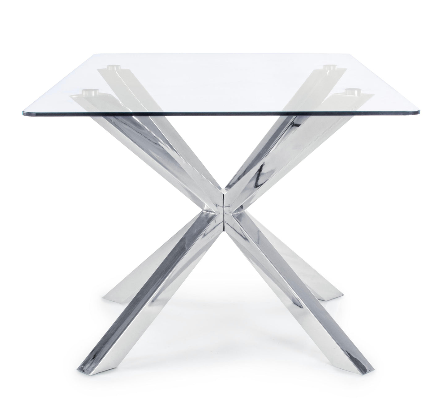 TAVOLO MAY RETT GAMBA ACCIAIO 160X90