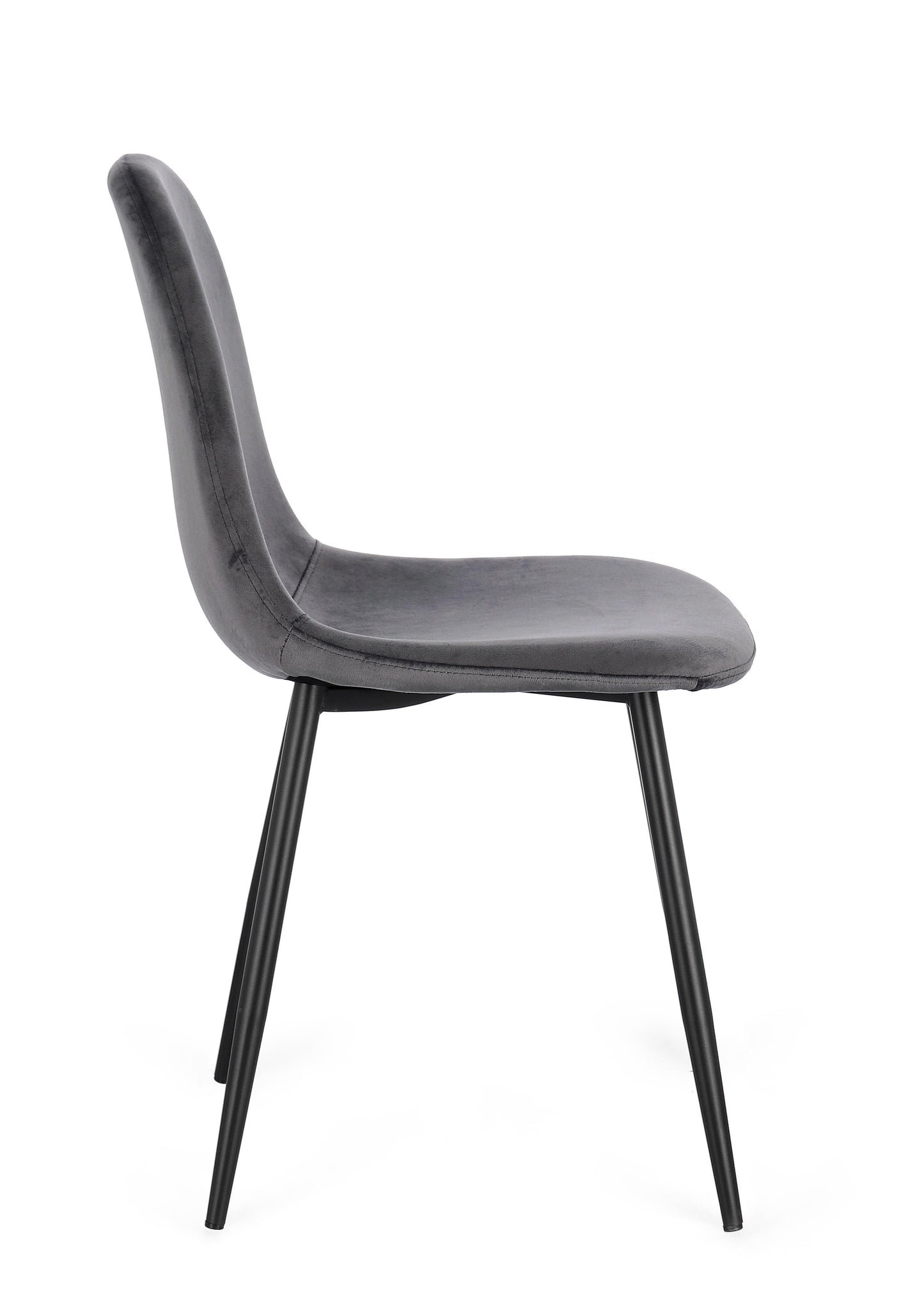 SEDIA NEW IRELIA NERO/VEL.GRIGIO SCURO