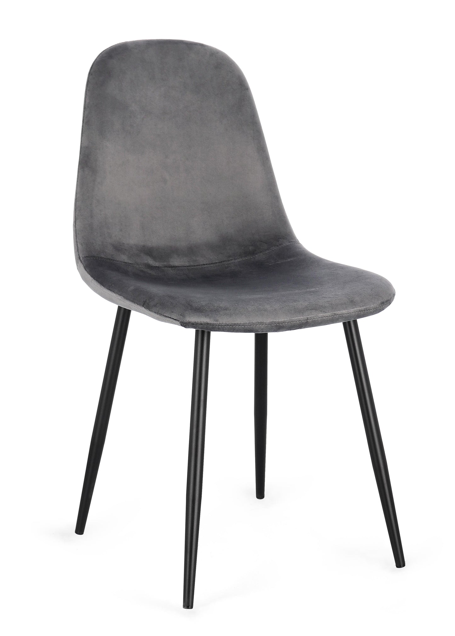 SEDIA NEW IRELIA NERO/VEL.GRIGIO SCURO