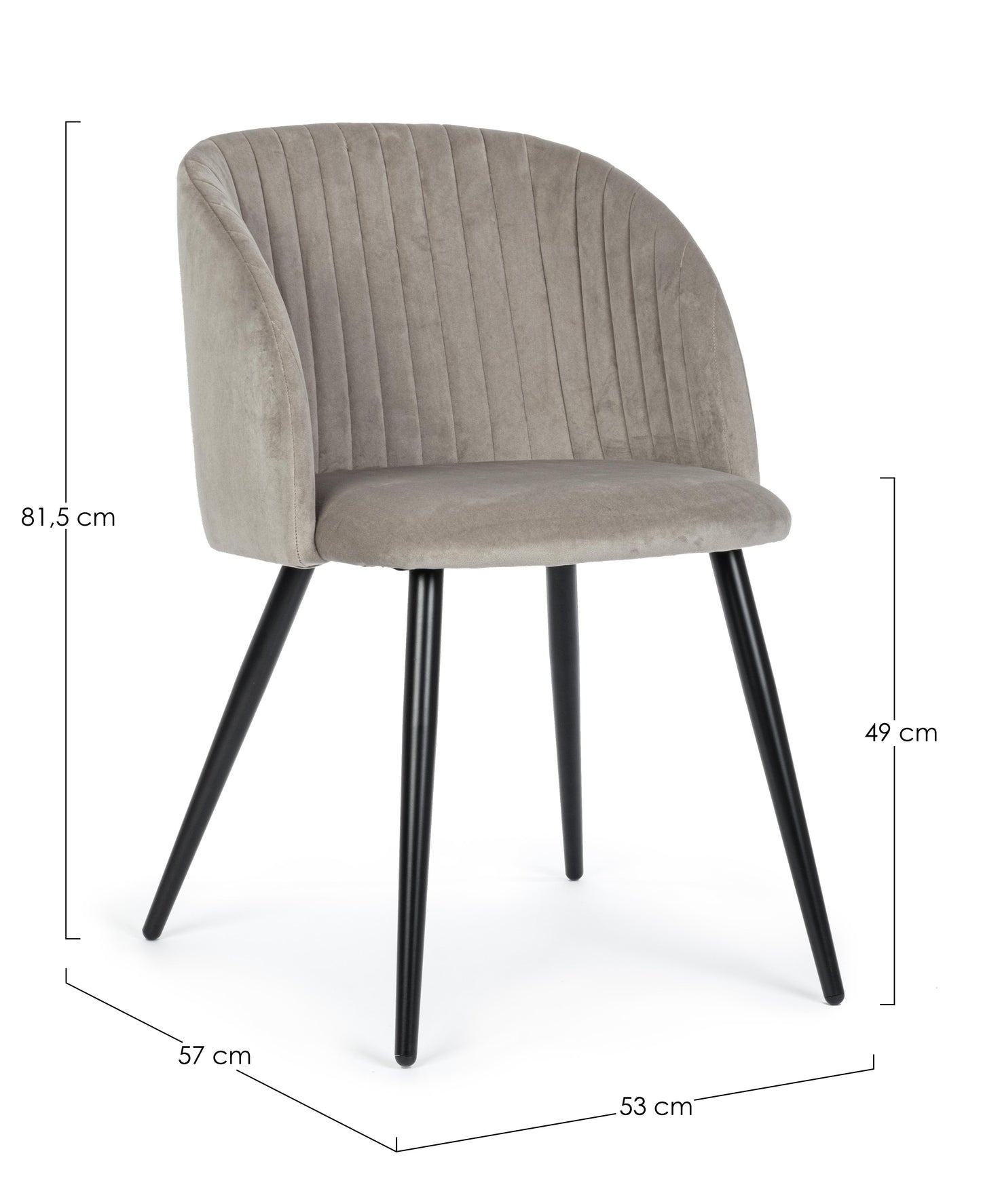 SEDIA QUEEN VELVET TORTORA