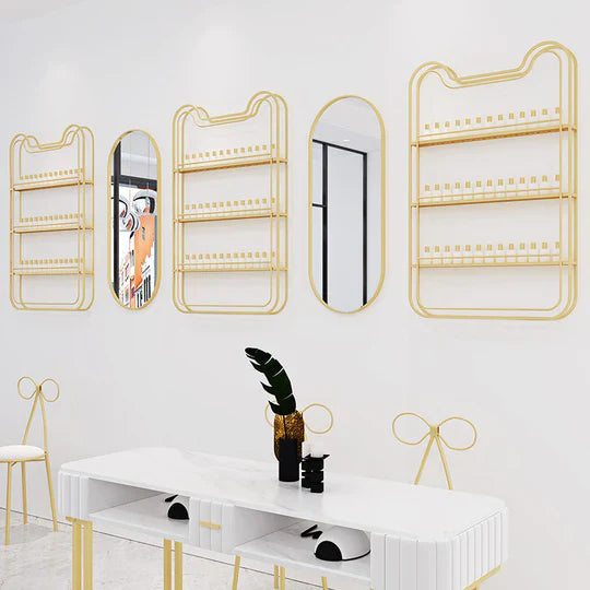 Espositore di smalti a parete a forma di gatto