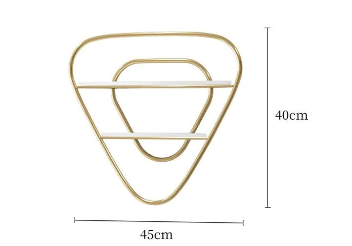 Scaffale triangolare a muro