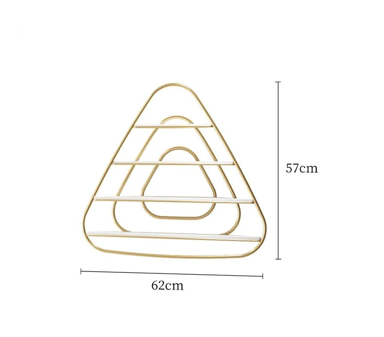 Scaffale triangolare a muro