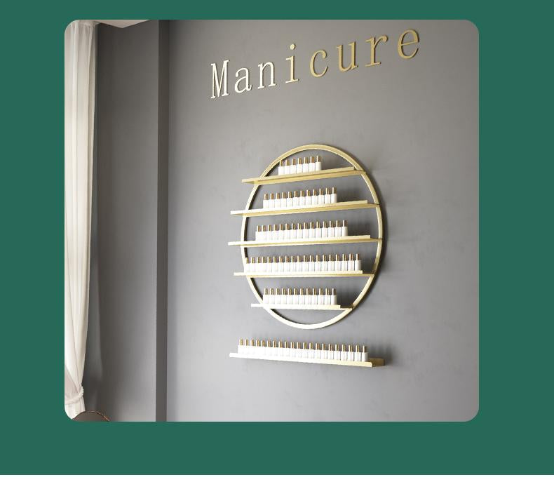 Porta smalto circolare in metallo - Organizza la tua collezione di smalti con stile elegante!