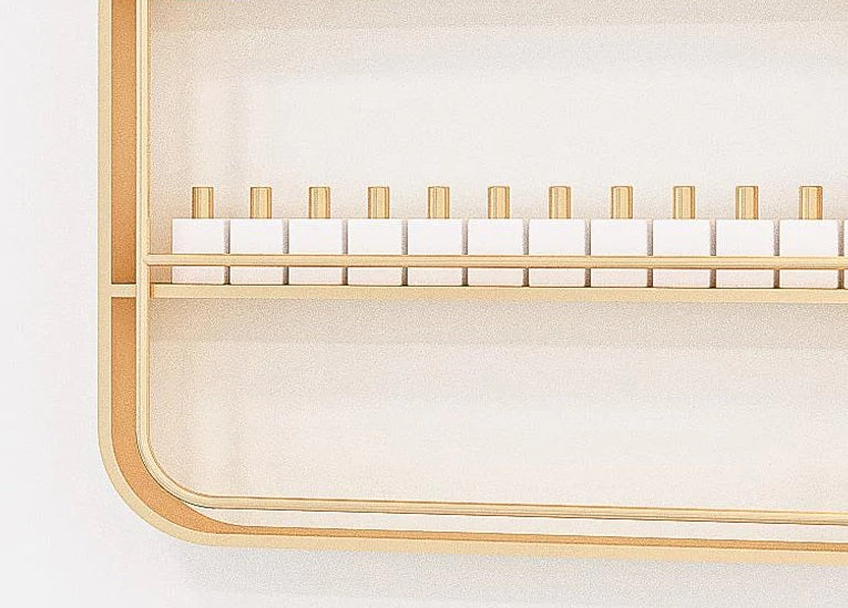 Espositore di smalti a parete a forma di gatto