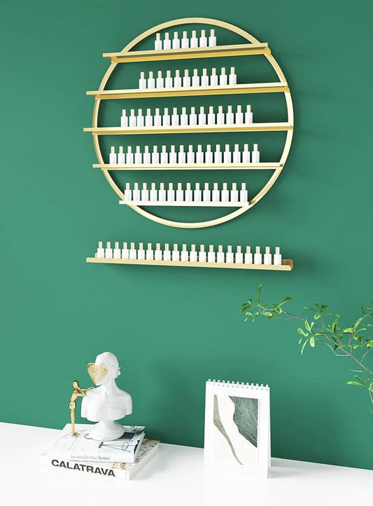 Porta smalto circolare in metallo - Organizza la tua collezione di smalti con stile elegante!
