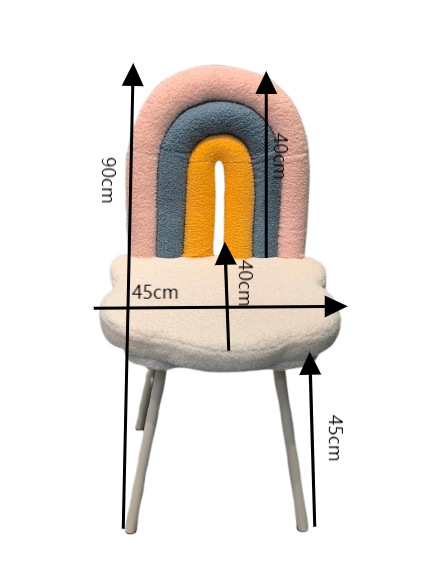 ✨ Sedia Arcobaleno Morbida |Rivestimento in tessuto bouclé Il Tocco Magico per il Tuo Salone di Manicure ✨