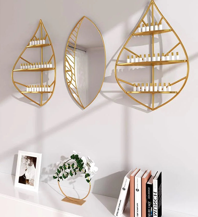 Porta smalto a forma di foglia arricciata