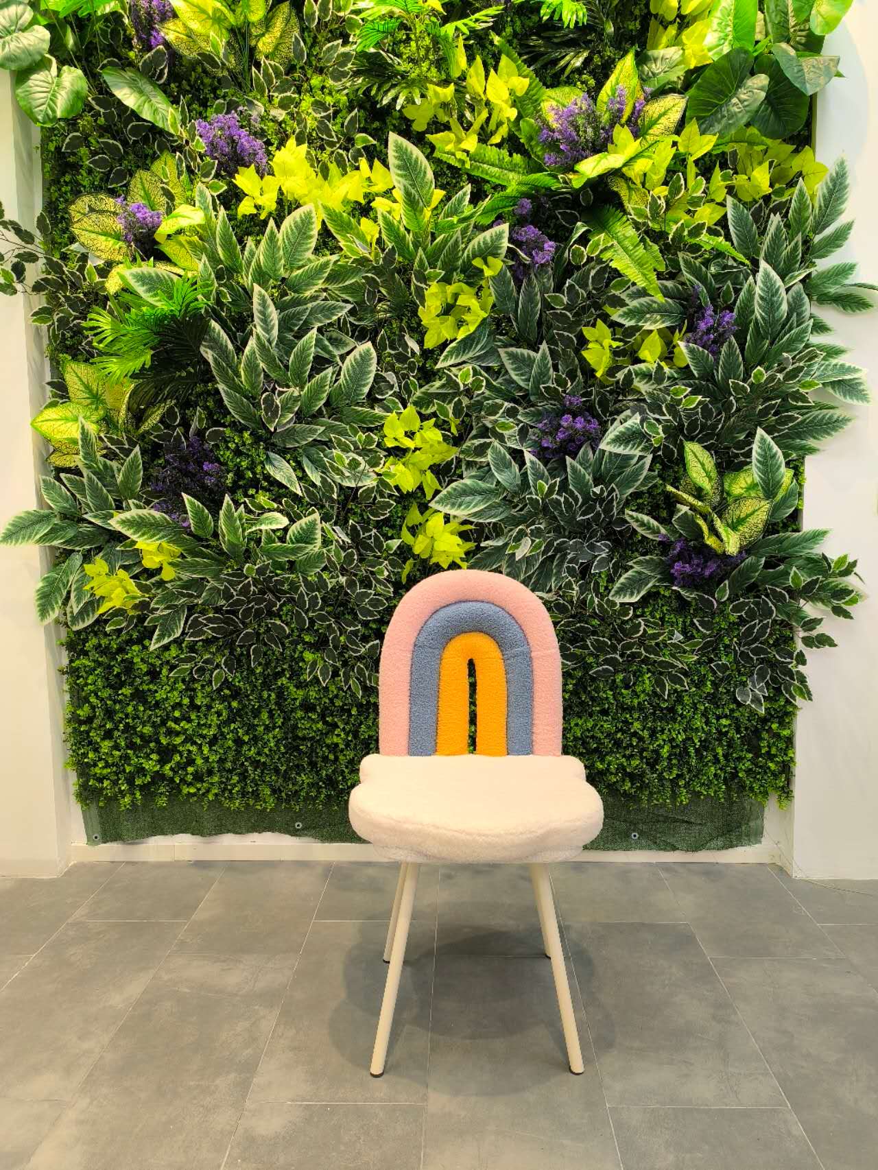 ✨ Sedia Arcobaleno Morbida |Rivestimento in tessuto bouclé Il Tocco Magico per il Tuo Salone di Manicure ✨