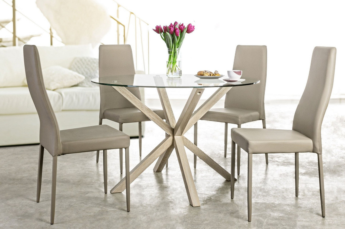 TAVOLO MAY TO GAMBA NATURALE D114