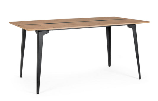 TAVOLO MELYS NATURALE-NERO 160X75