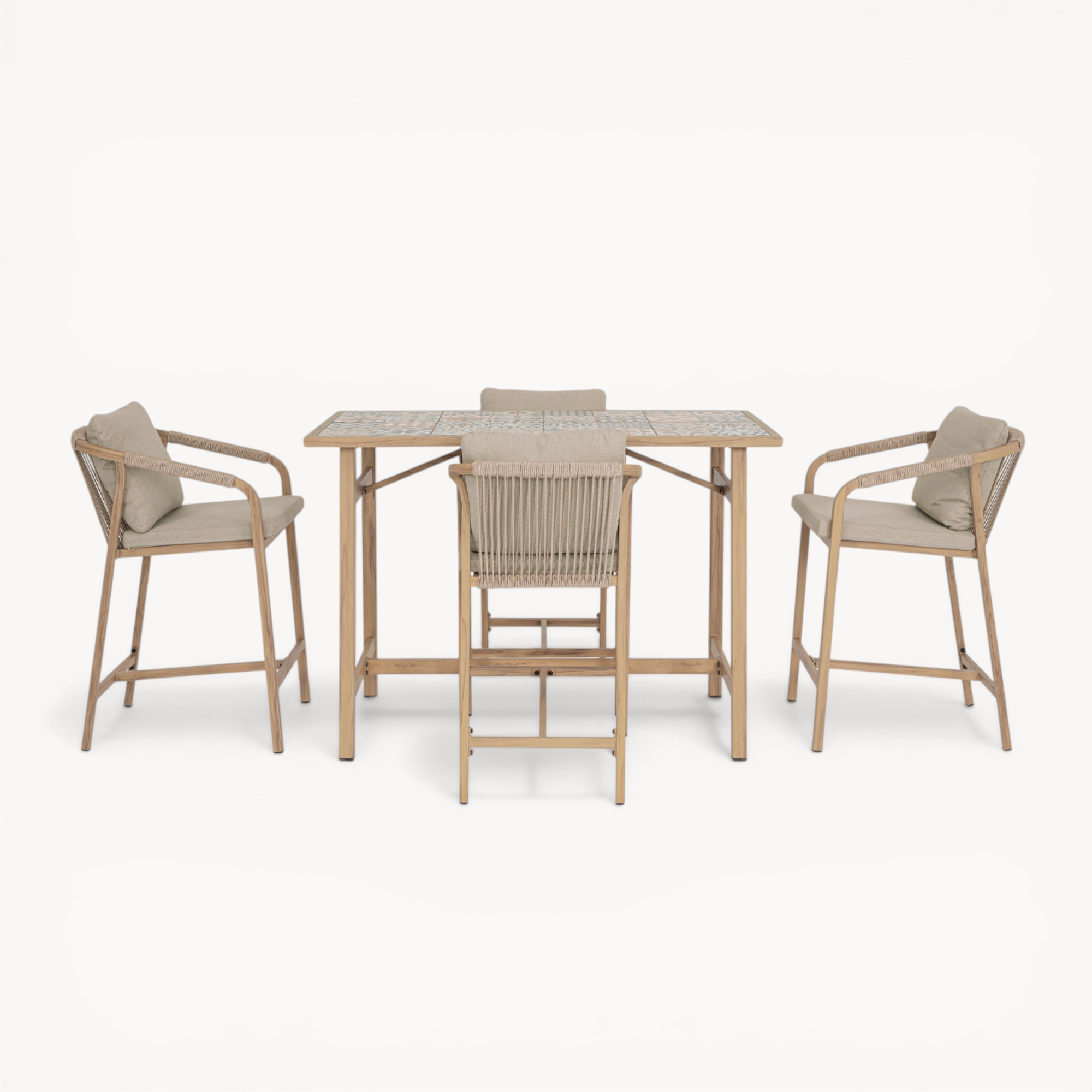 Set tavolo e 4 sgabelli Kalimera