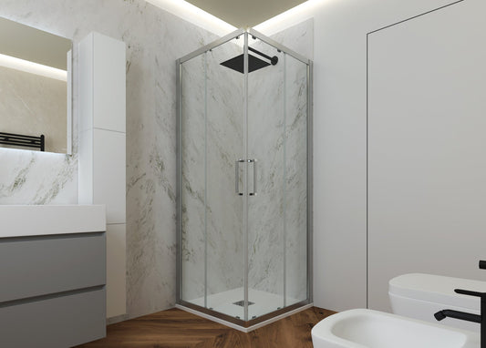 BOX DOCCIA ANGOLARE "ZETA" SILVER 00212