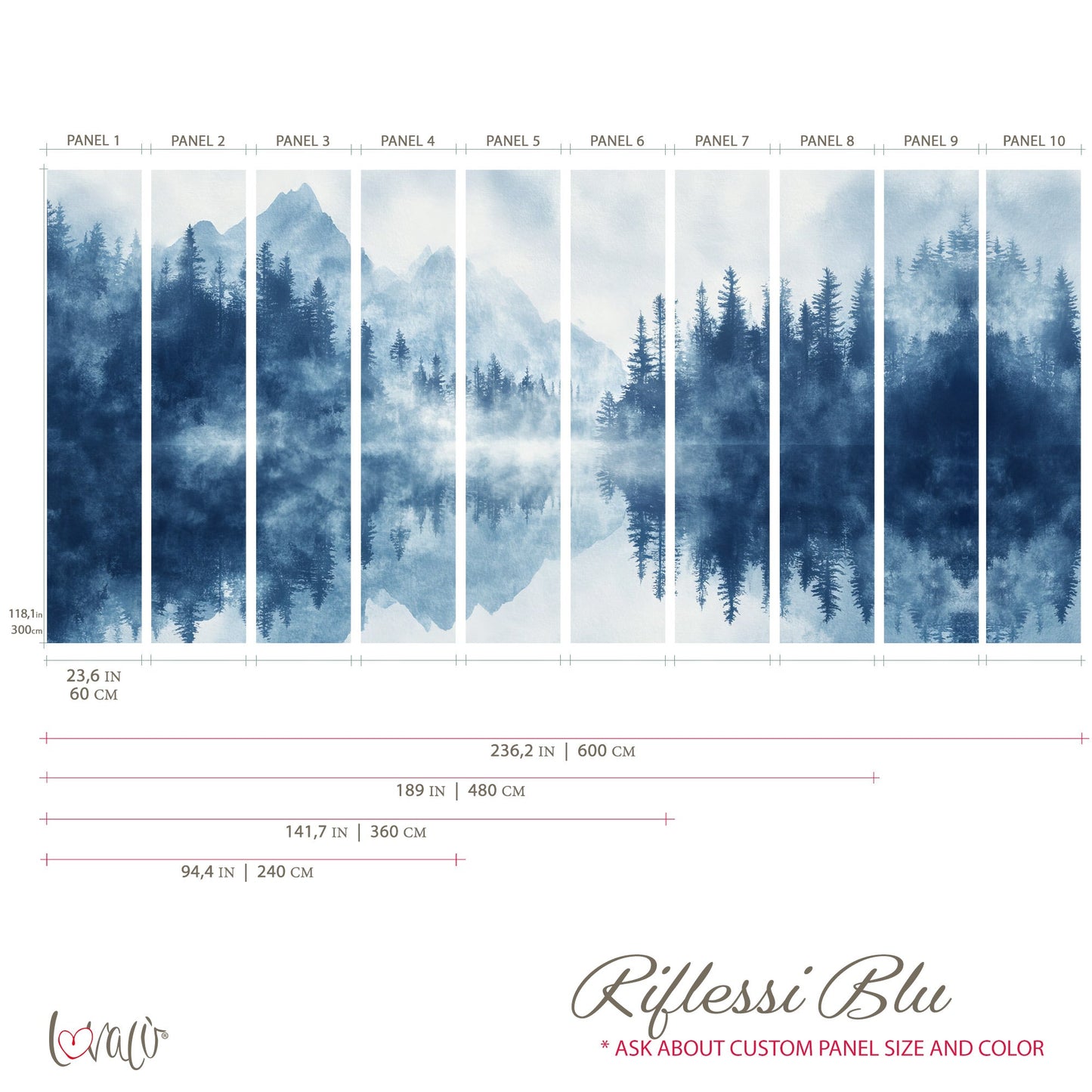 Murale - RIFLESSI BLU