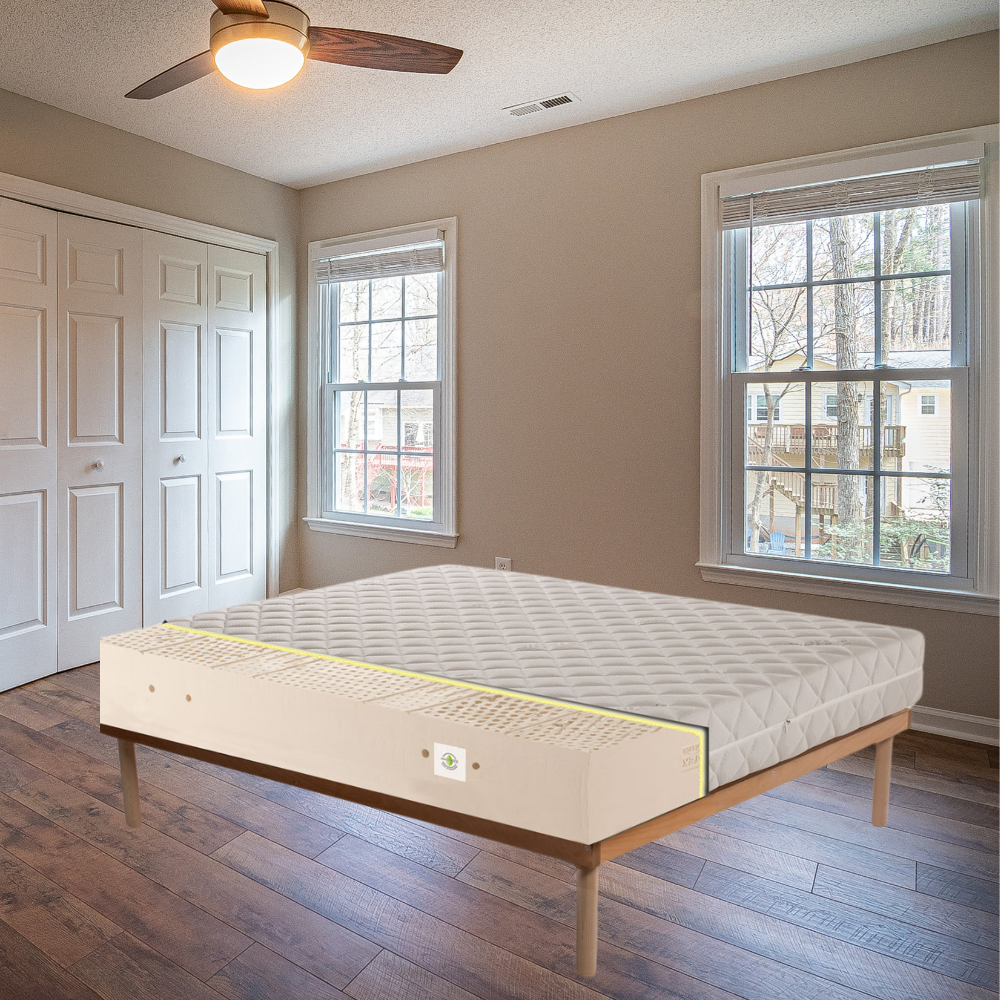 Materasso 100% lattice di origine naturale a zone con tessuto antiacaro alto 20 cm - POLARIS