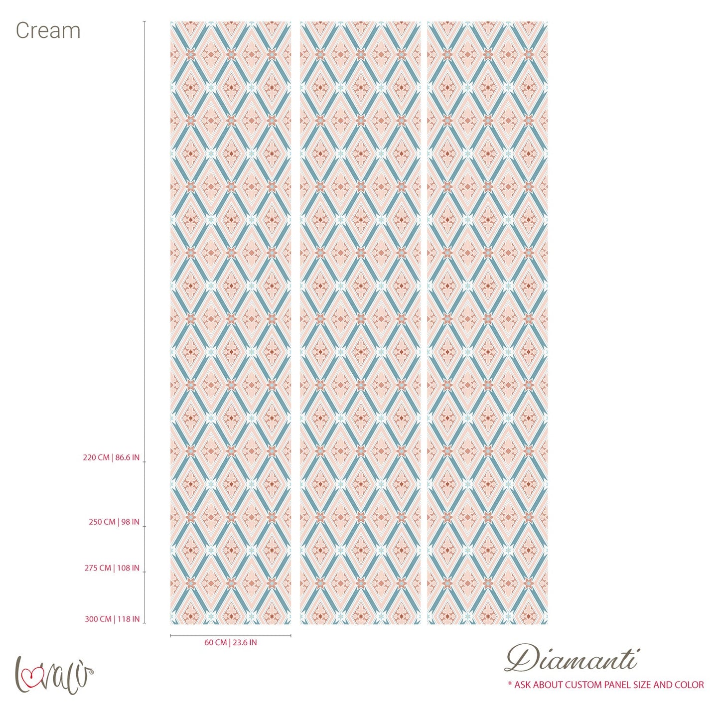 Carta da parati - Diamanti cream