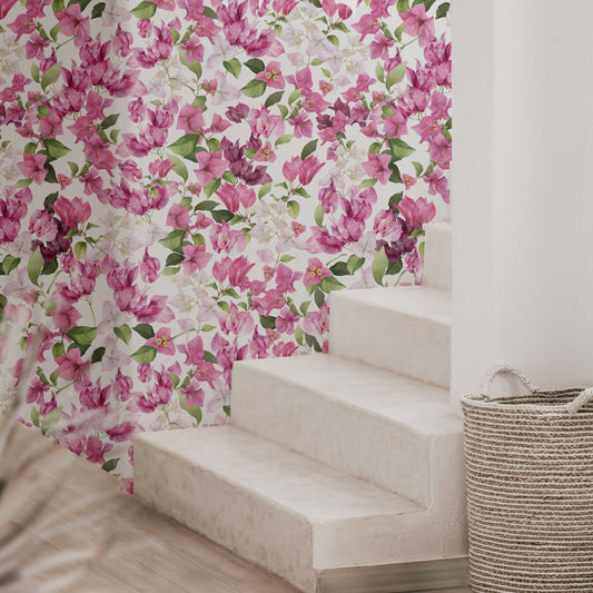 Wallpaper - Botanical bougainvillea PANAREA
